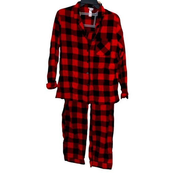 Other - Wonder Shop Red Buffalo Plaid Pajama Set Medium Western Cozy Autumn Sleepwear